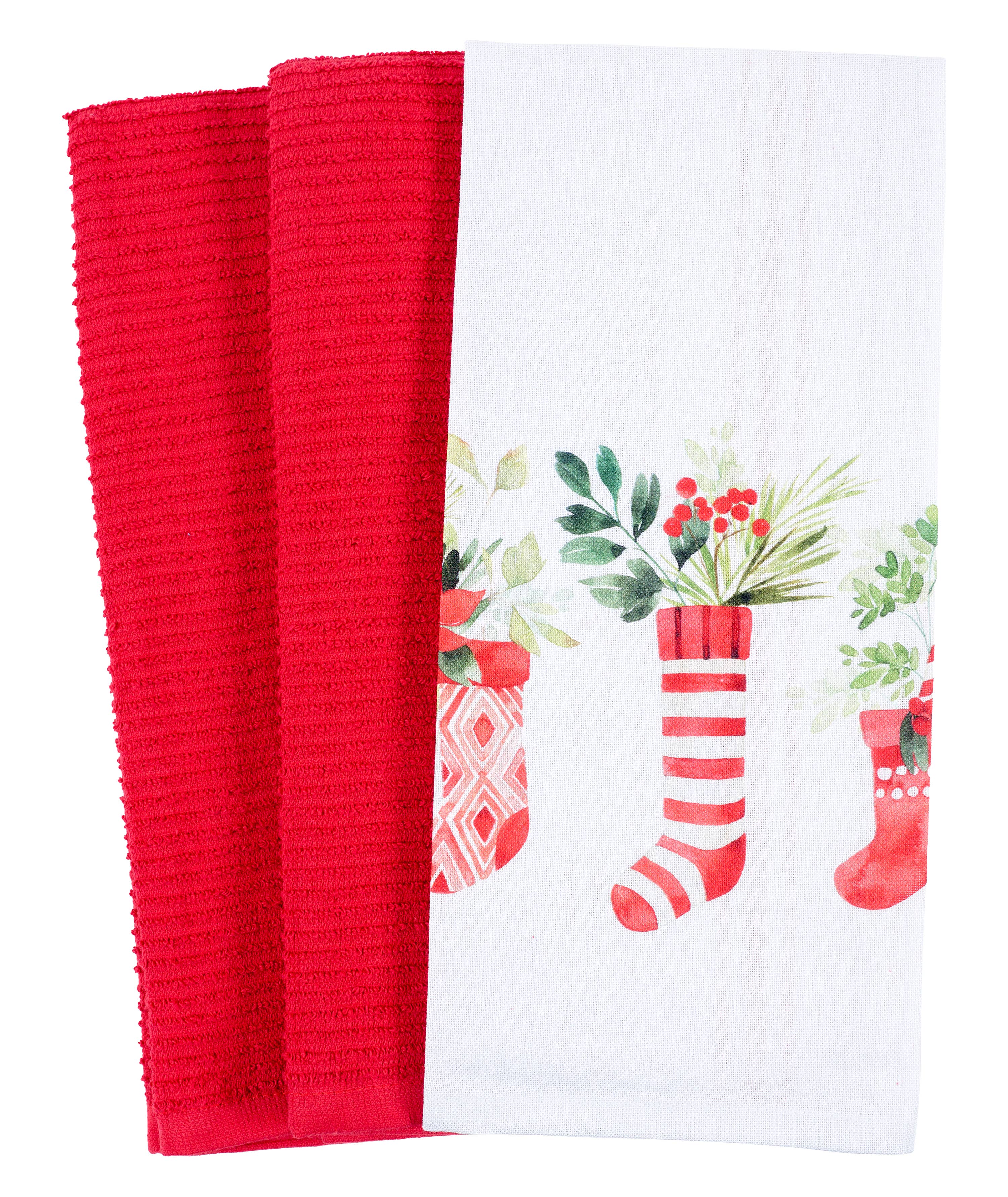 Holiday Kitchen Tea Towels - Set of 3