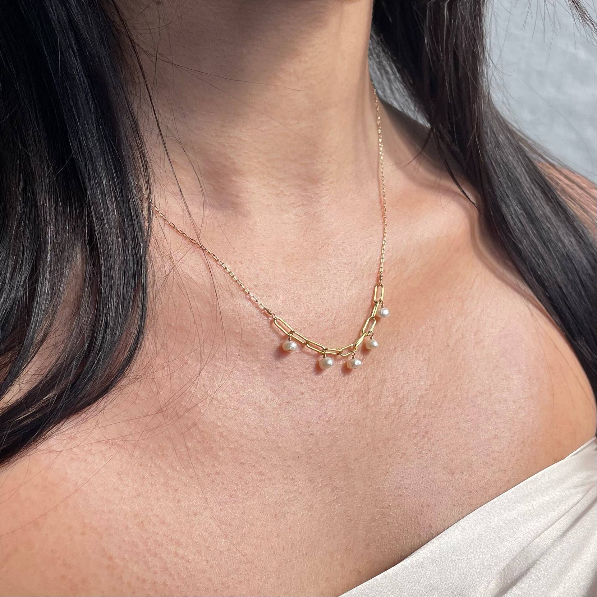 Mini Pearl Chain Necklace - Salt &amp; Creek