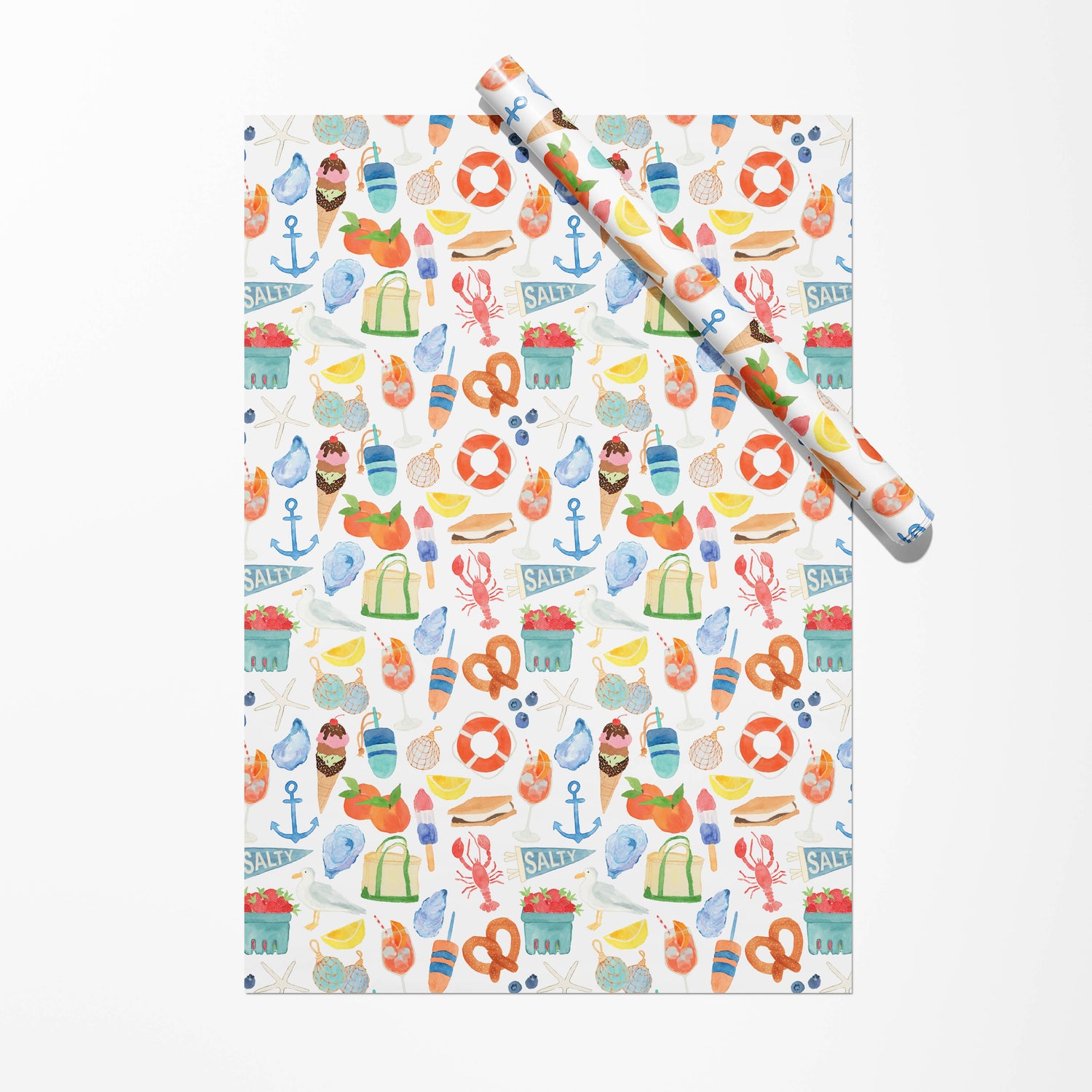 East Coast Summer Gift Wrap | East Coast Icons Gift Wrap - Salt &amp; Creek
