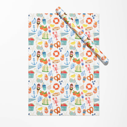 East Coast Summer Gift Wrap | East Coast Icons Gift Wrap - Salt &amp; Creek