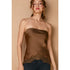 Dull Satin Lace Hem Tube Top - Salt & Creek