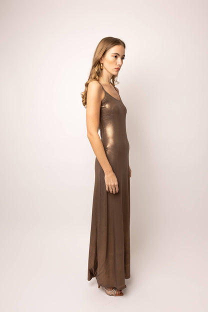 Kimber Bronze Metallic Dress