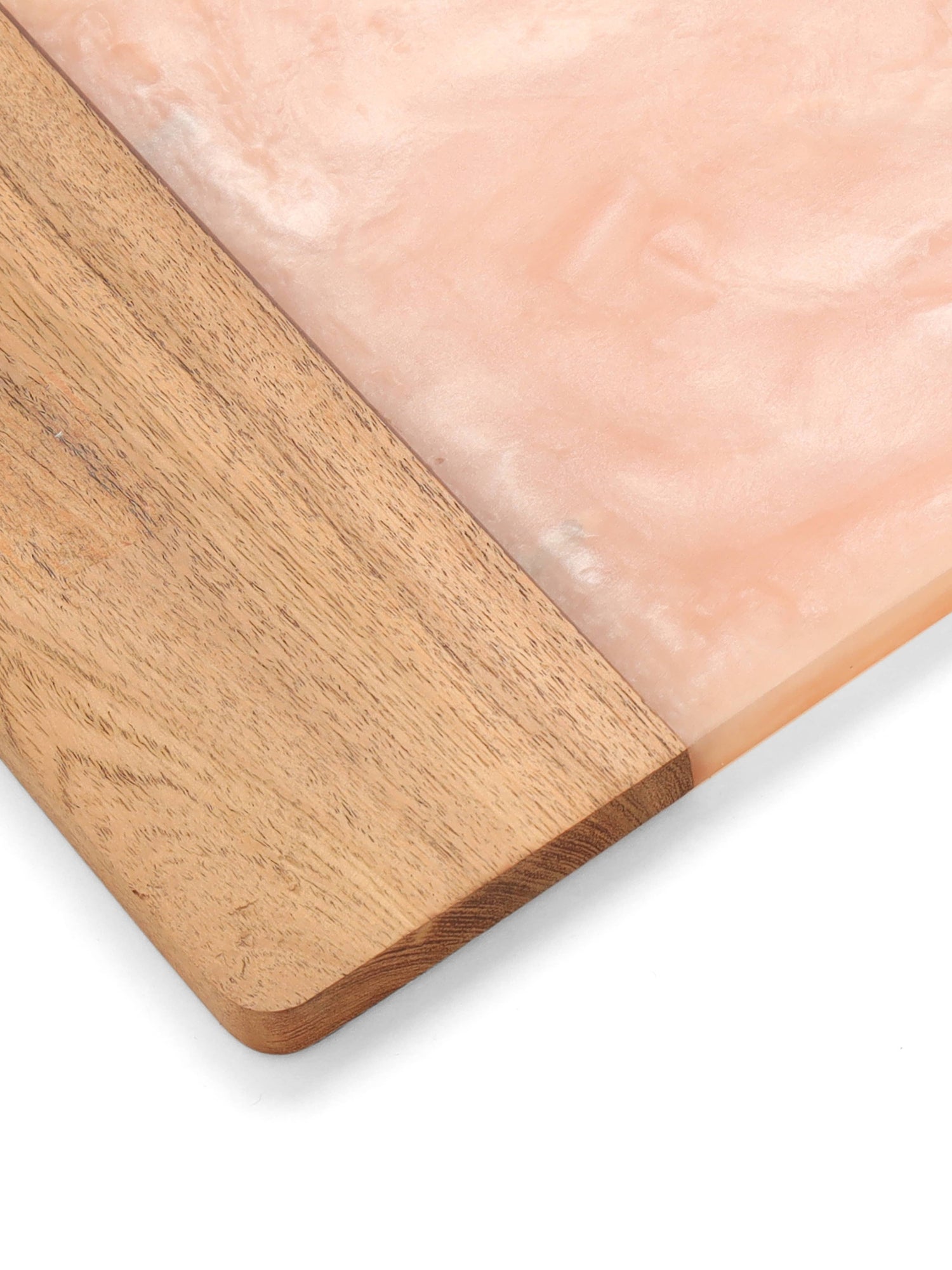 Pink Resin &amp; Wood Cheese Board