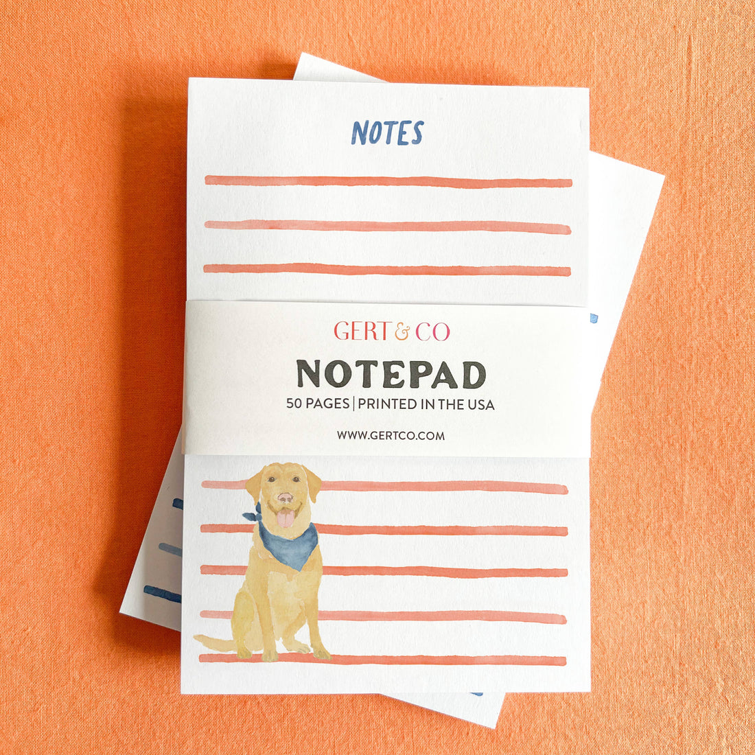 Americana Dog Notepad | Yellow Lab Notepad | Dog Notepad