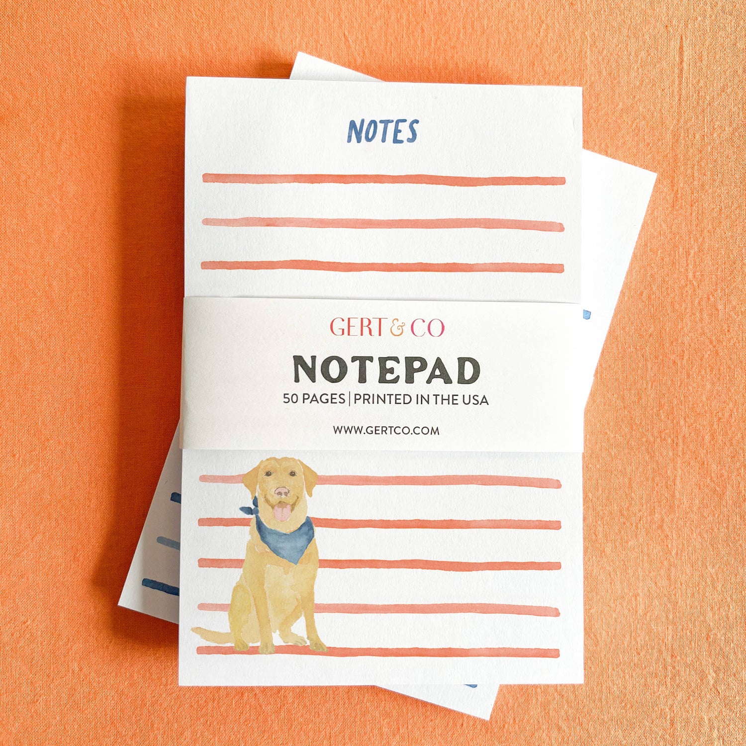Americana Dog Notepad | Yellow Lab Notepad | Dog Notepad