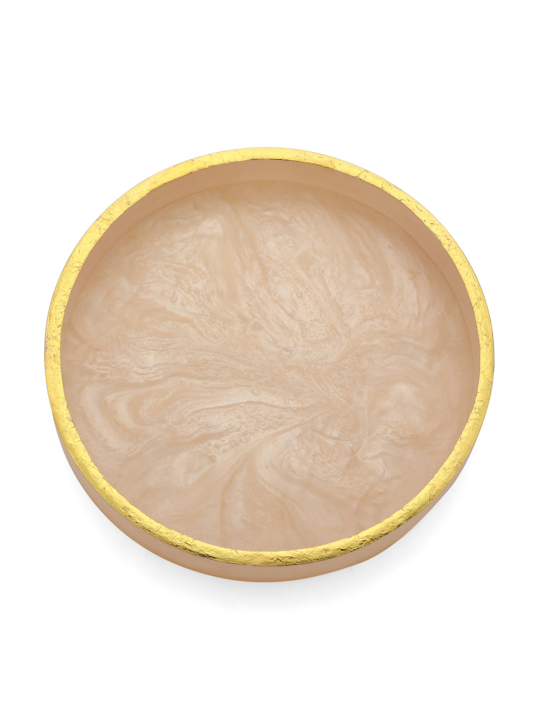 Ivory Resin Round Serving  Tray