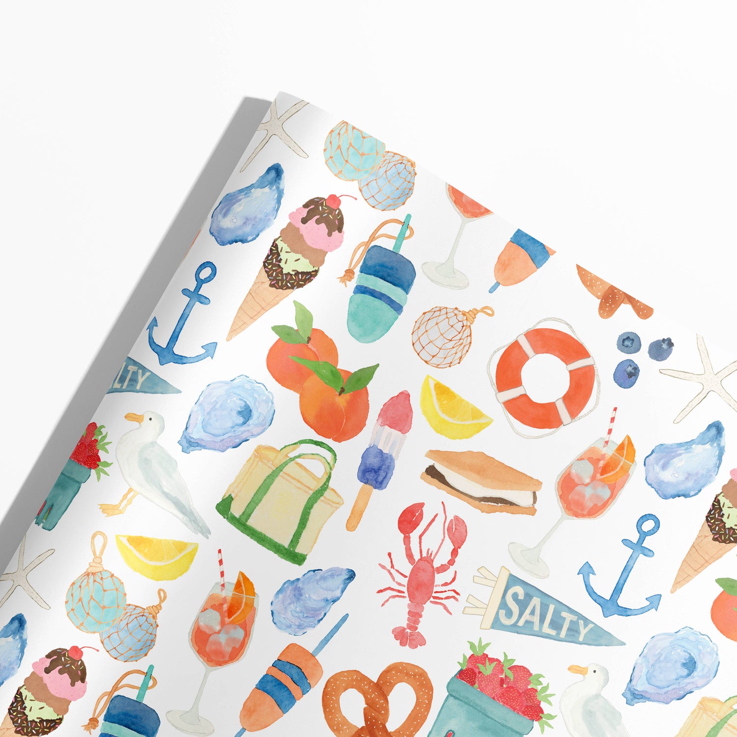 East Coast Summer Gift Wrap | East Coast Icons Gift Wrap - Salt &amp; Creek