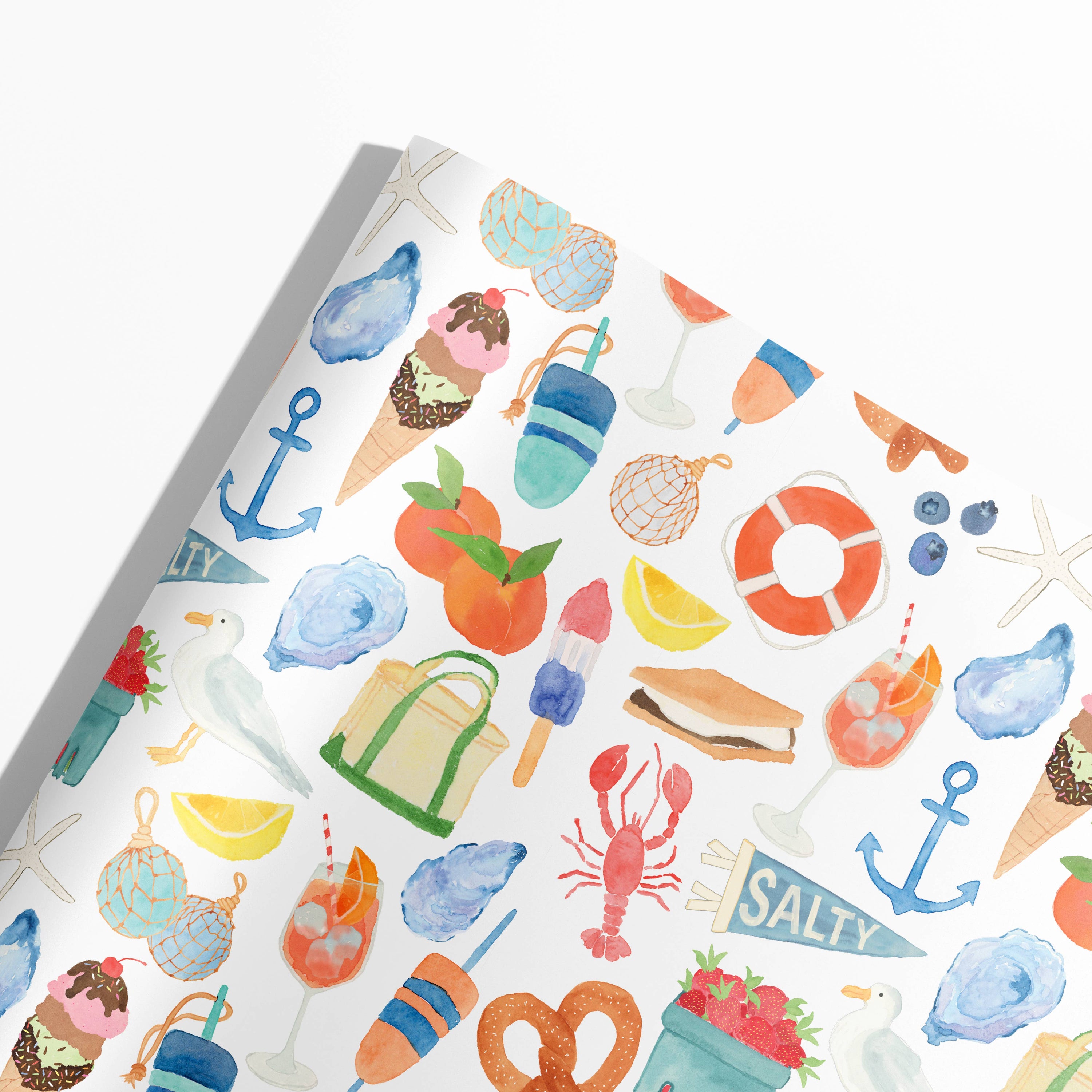 East Coast Summer Gift Wrap | East Coast Icons Gift Wrap - Salt &amp; Creek