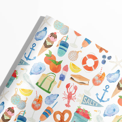 East Coast Summer Gift Wrap | East Coast Icons Gift Wrap - Salt &amp; Creek