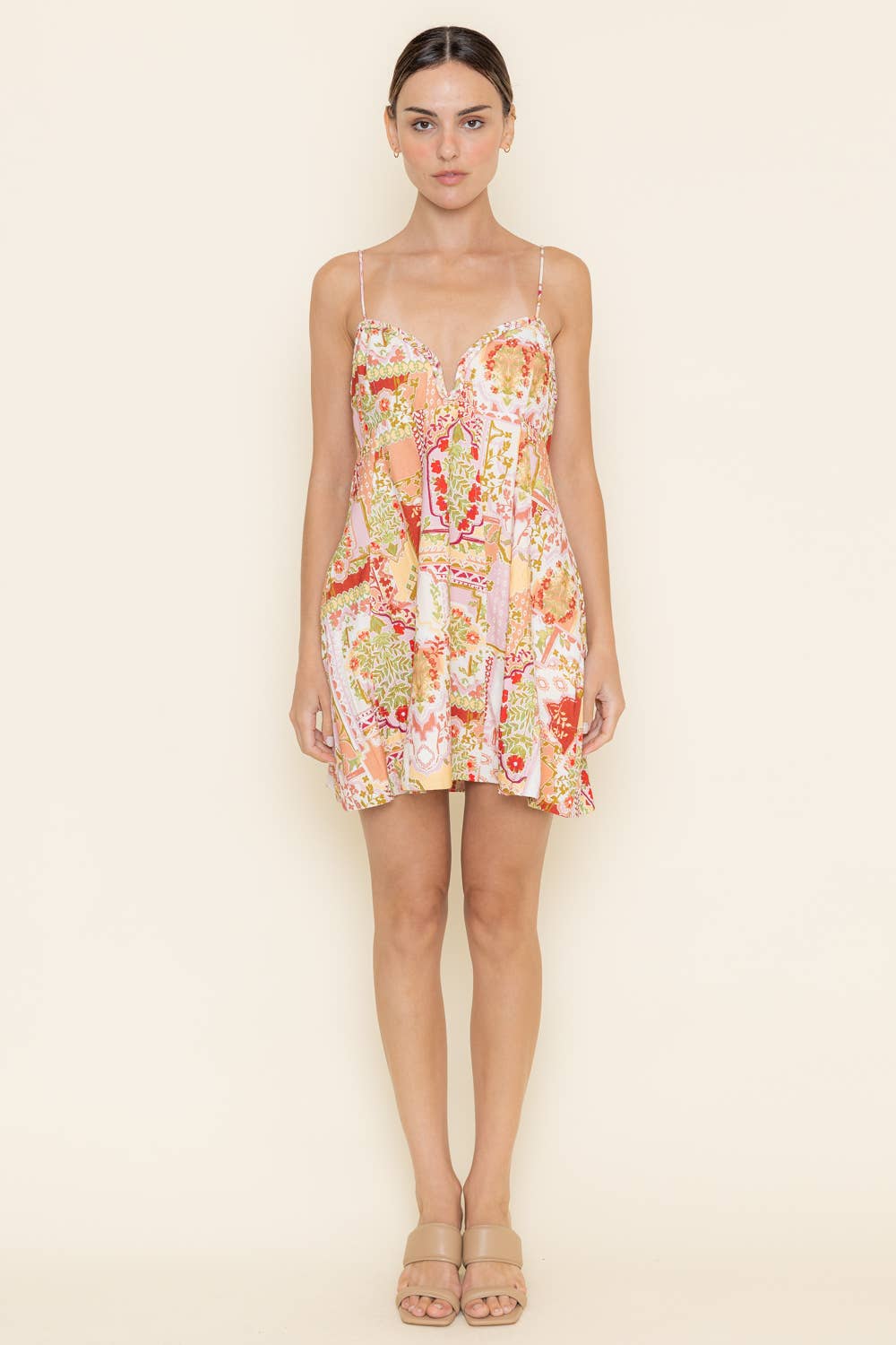 BOHO CHIC SPG STRAP BRAIDED DEEP NECK MINI DRESS-DC9724FO - Salt &amp; Creek