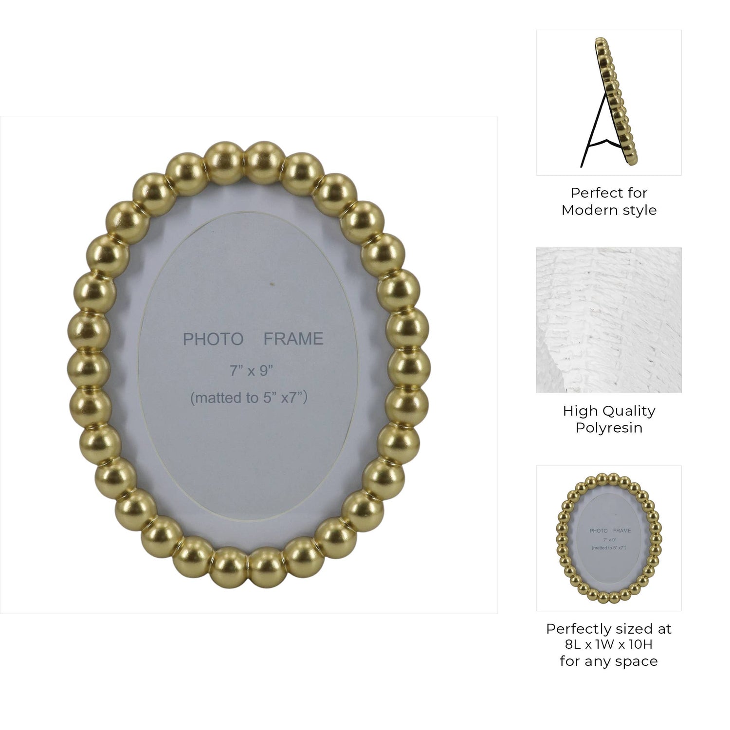 Isla Beaded Oval Frame