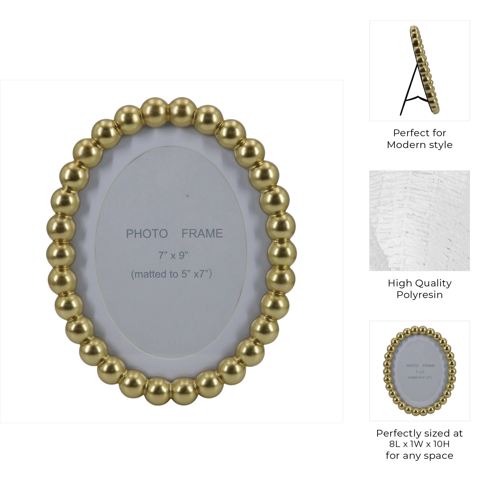 Isla Beaded Oval Frame
