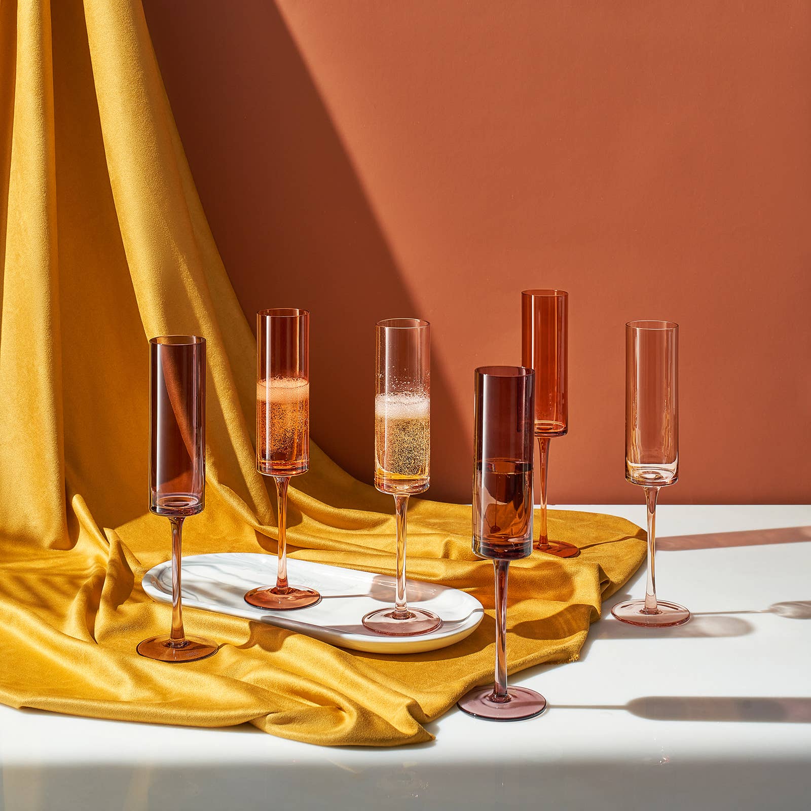 Venus Champagne Flute 6oz - Toffee