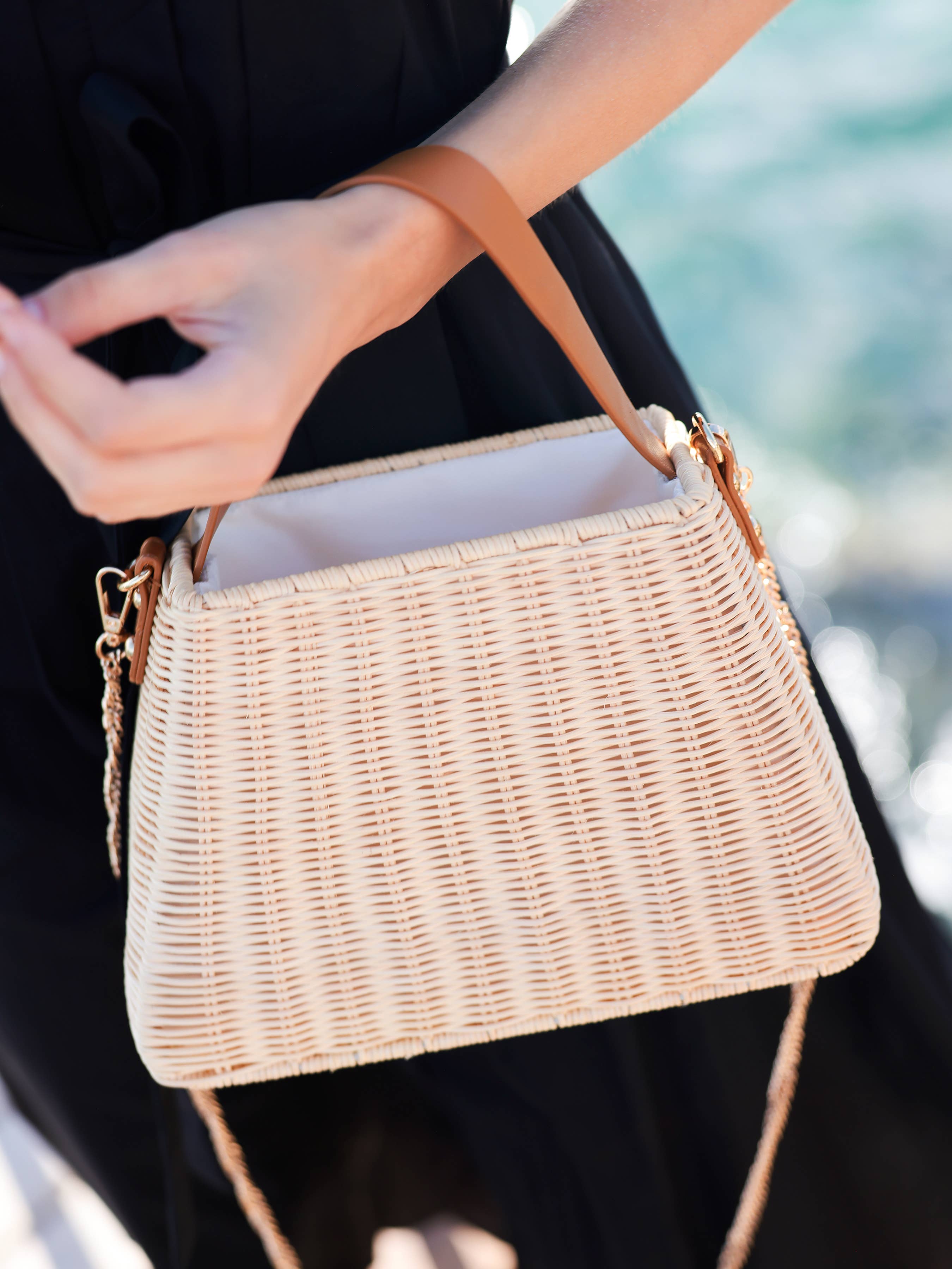 Carina Rattan Handbag