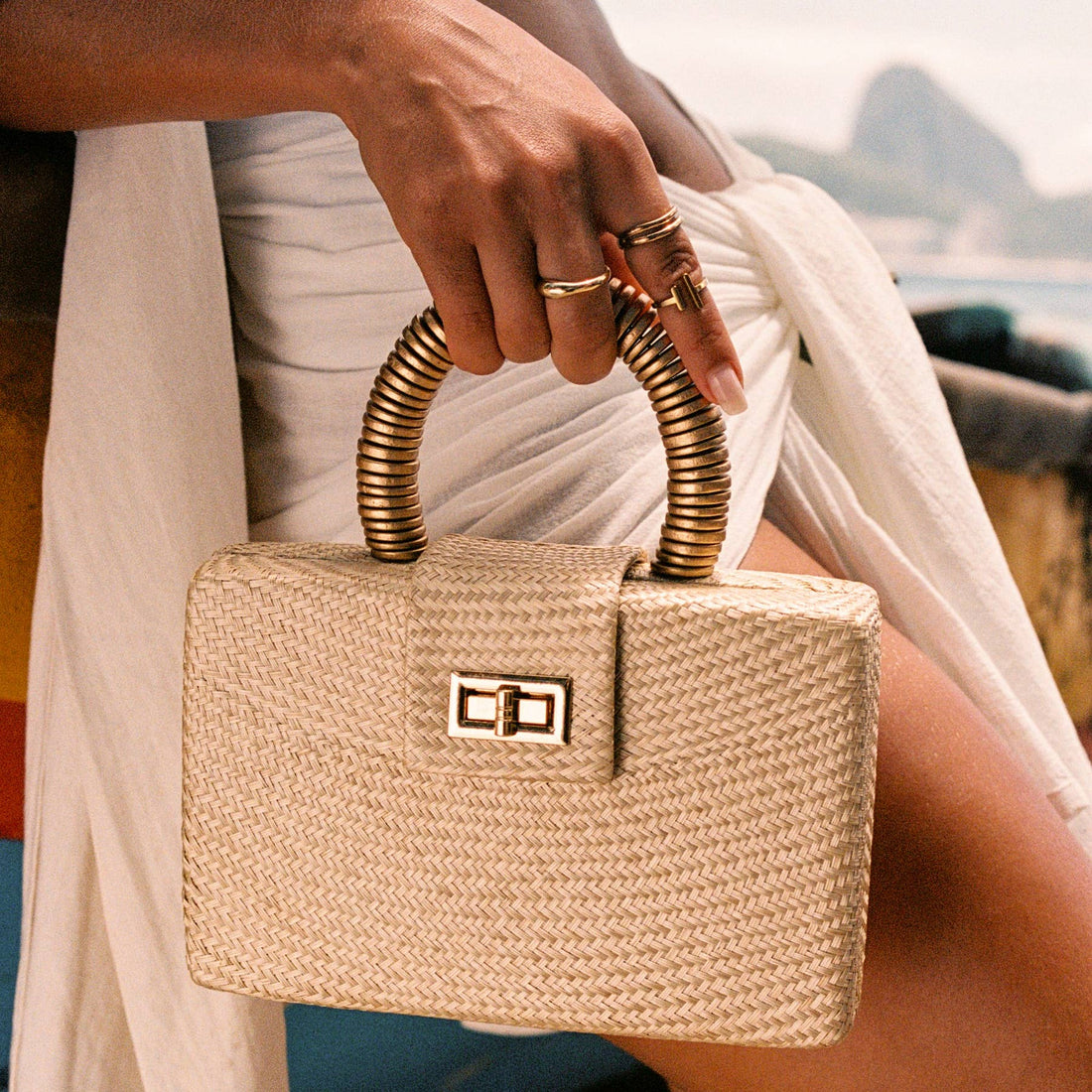 Cream &amp; Gold Clutch | Holiday Party Bag | Spa &amp; Resort Style - Salt &amp; Creek