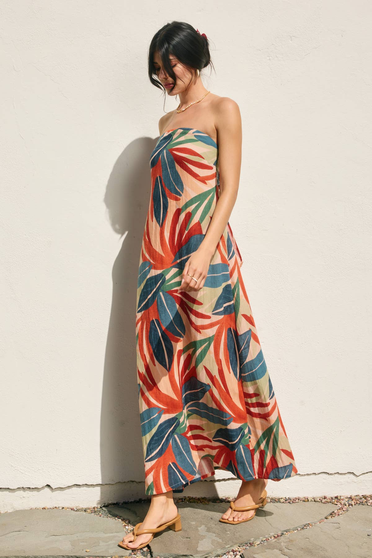 Lagoon Daze Strapless Tie Back Maxi Dress - Salt &amp; Creek