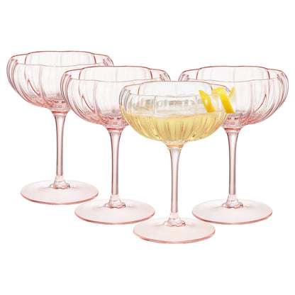 Blush Flower Coupe Glass - Salt &amp; Creek