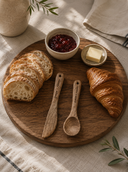 Mango Wood Spoon &amp; Canape Knife (Set of 2) - Salt &amp; Creek
