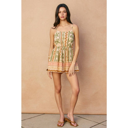 The Bahamas Cutout Tie Back Romper - Salt &amp; Creek