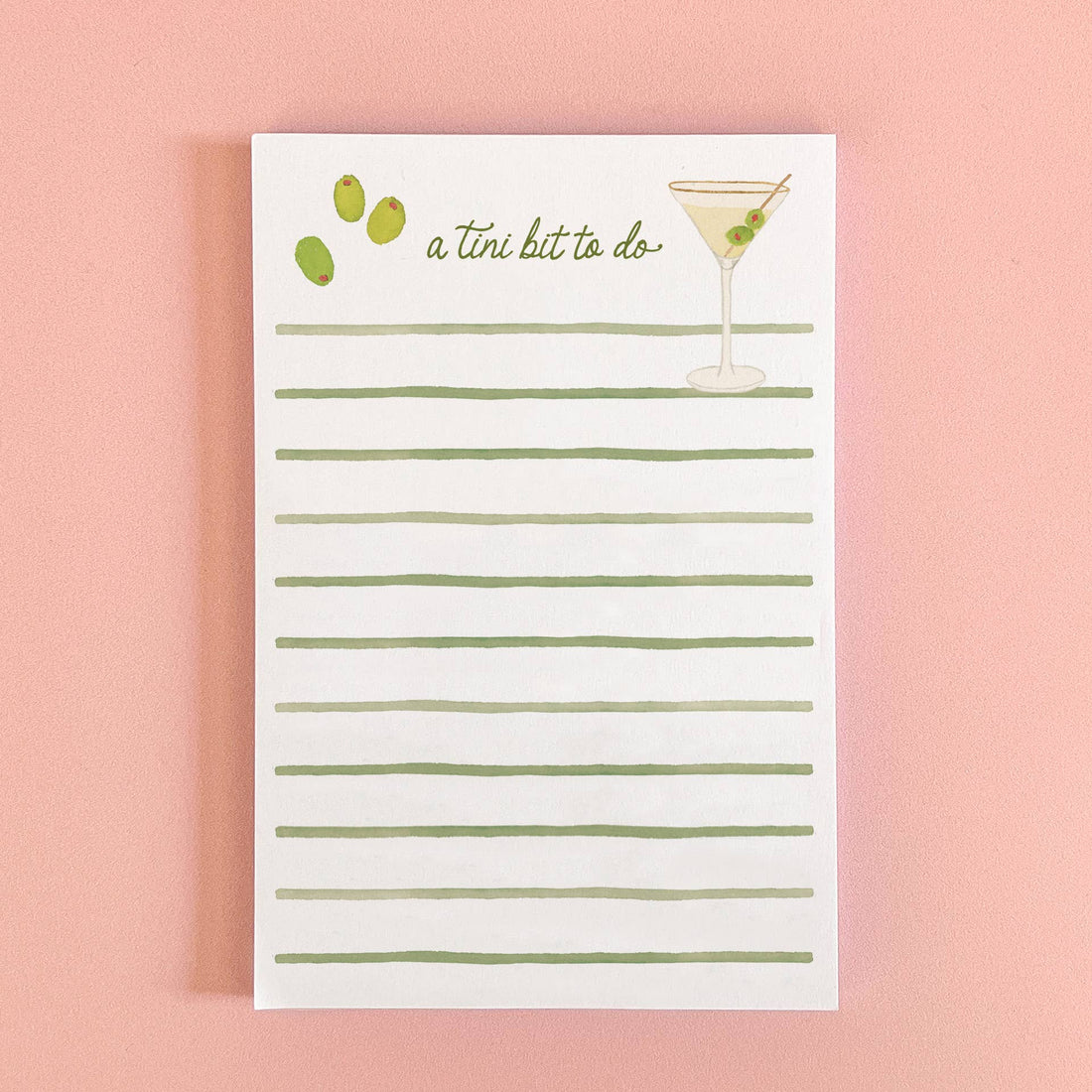 A Tini Bit To Do Notepad | Martini Notepad | 4"x6" Notepad