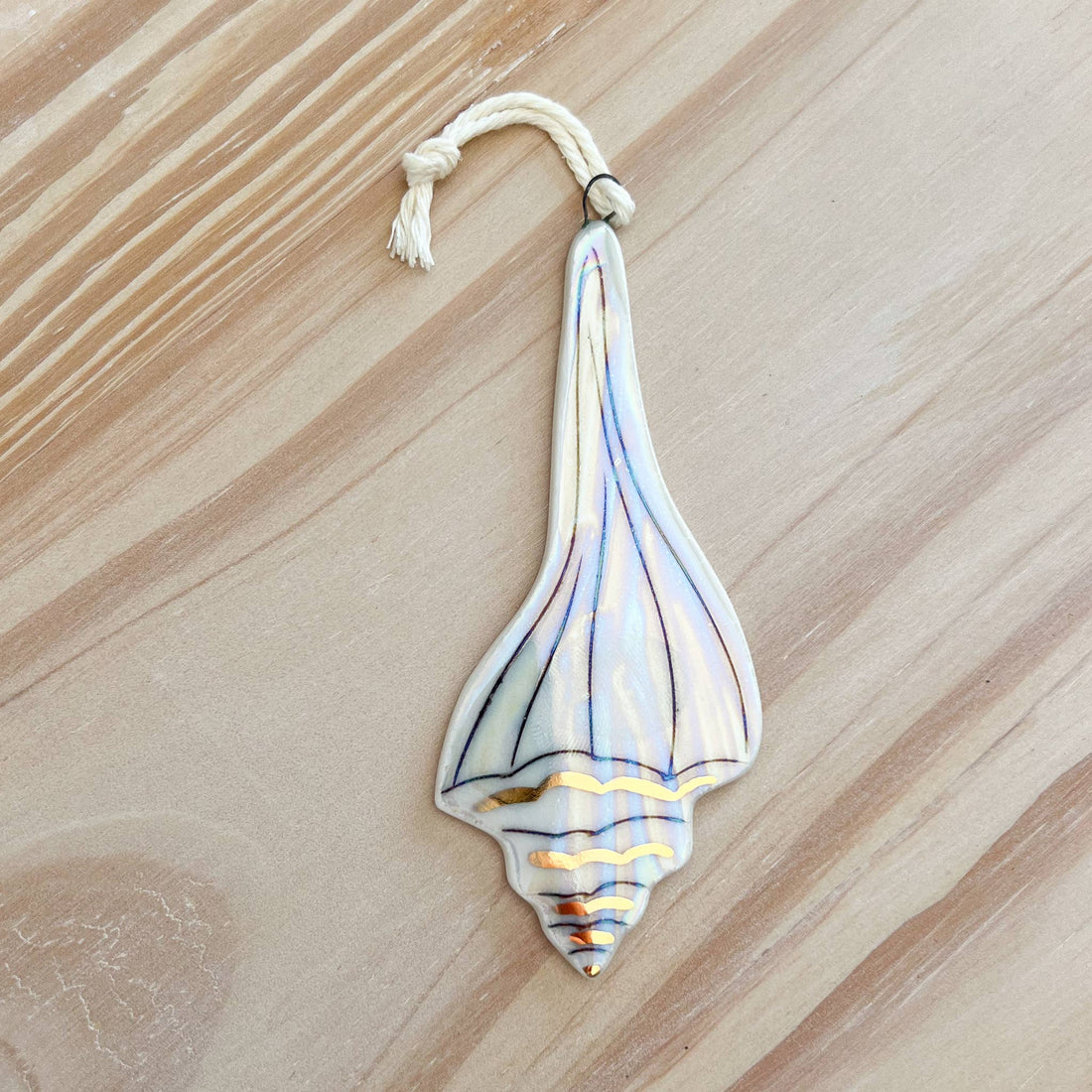 Bone China Seashell Ornament