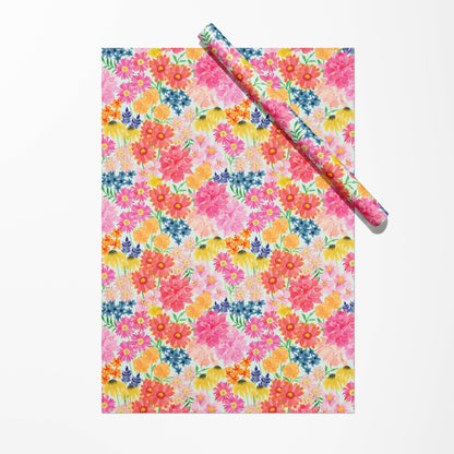 Bright Wildflowers Gift Wrap | Bright Floral Wrapping Paper - Salt &amp; Creek