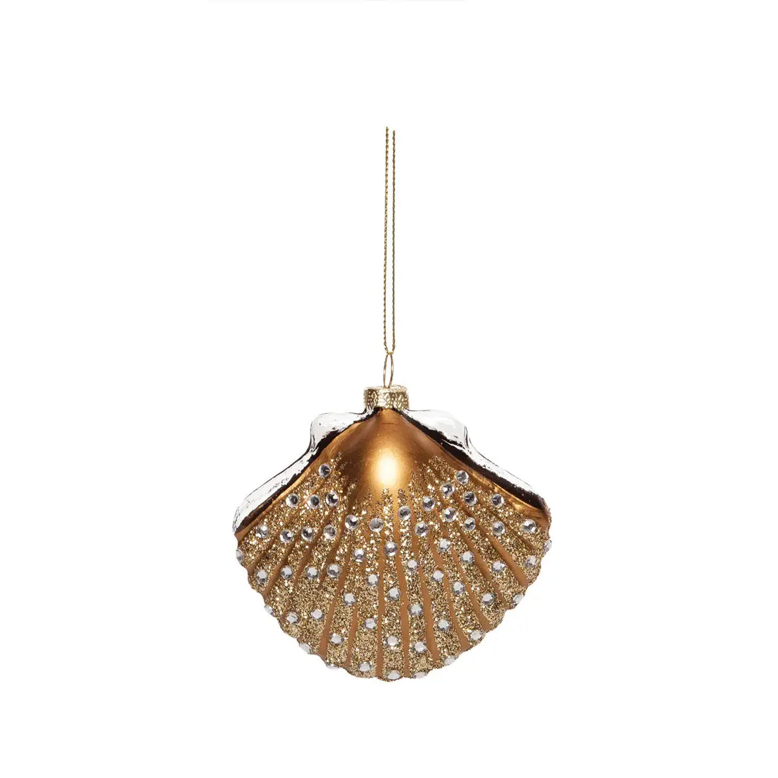 Gold Fan Shell Ornament