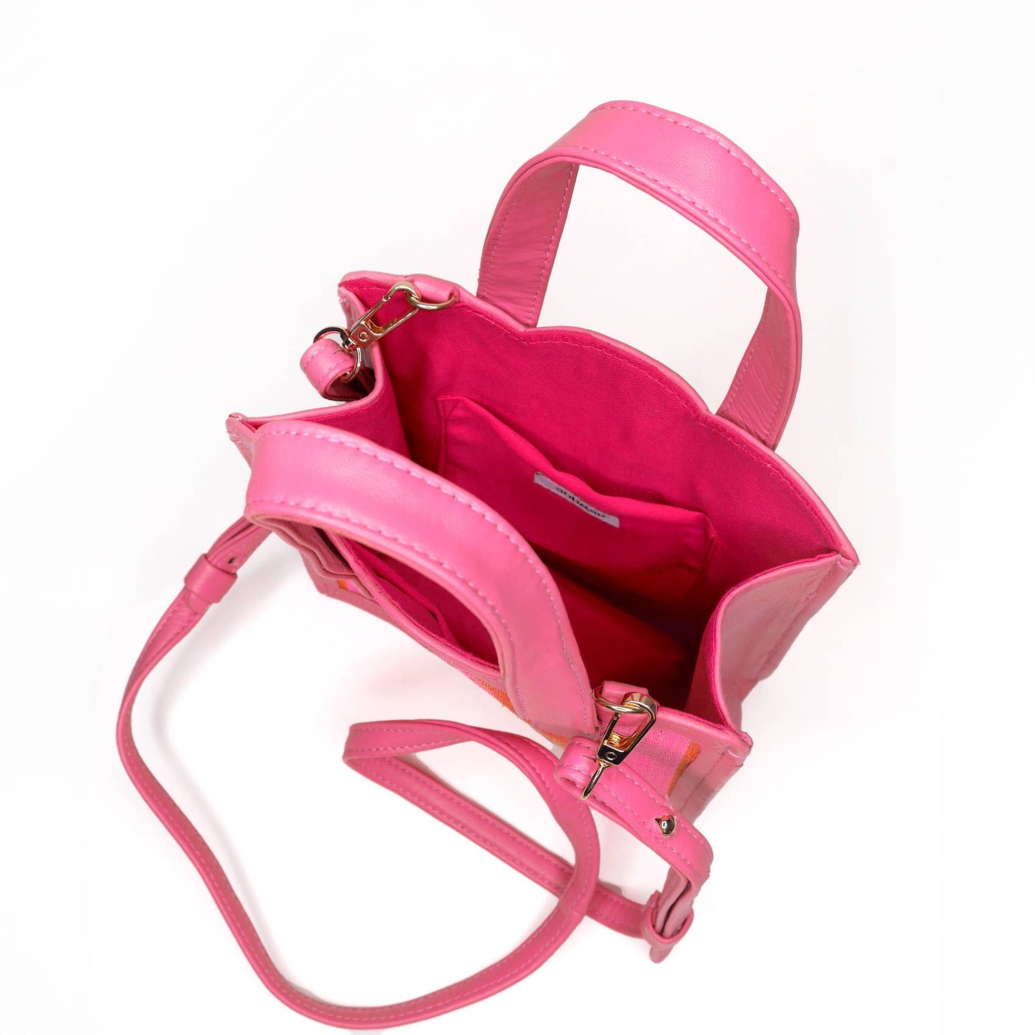 Pink &amp; Orange Striped Shopping Tote Small | Scalloped Edge - Salt &amp; Creek