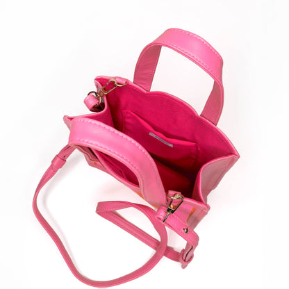 Pink &amp; Orange Striped Shopping Tote Small | Scalloped Edge - Salt &amp; Creek