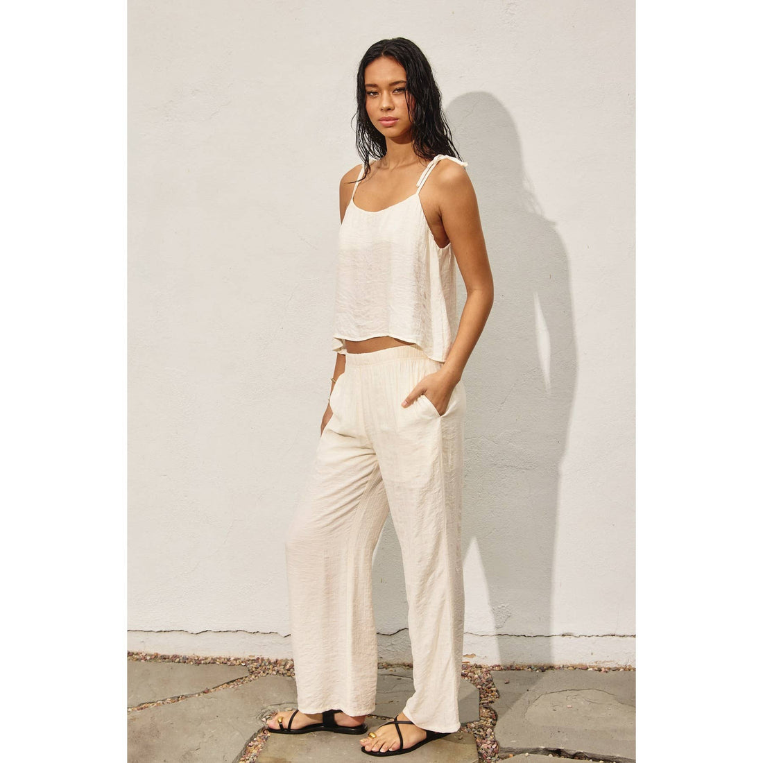 Open Air Tie Shoulder Boxy Cami Top (1) - Salt &amp; Creek