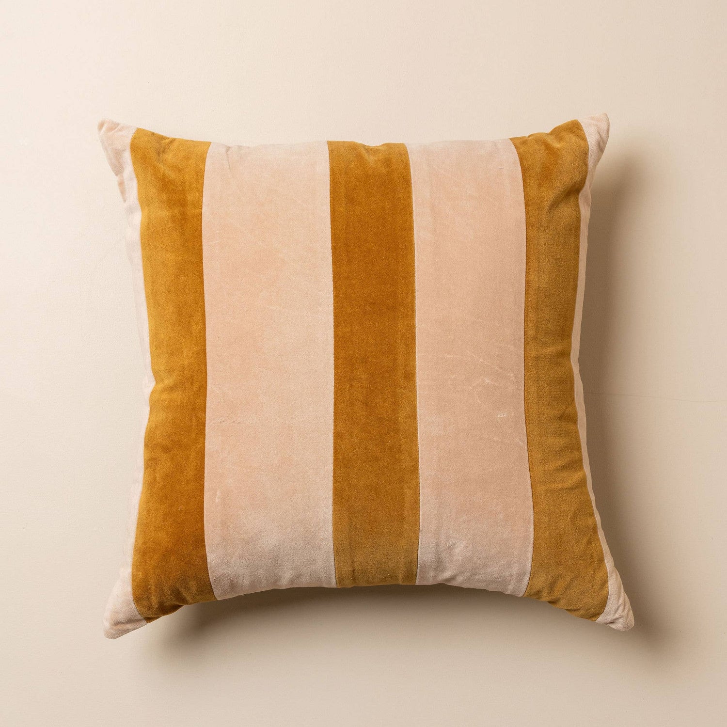 Saardé Striped Velvet Square Pillow