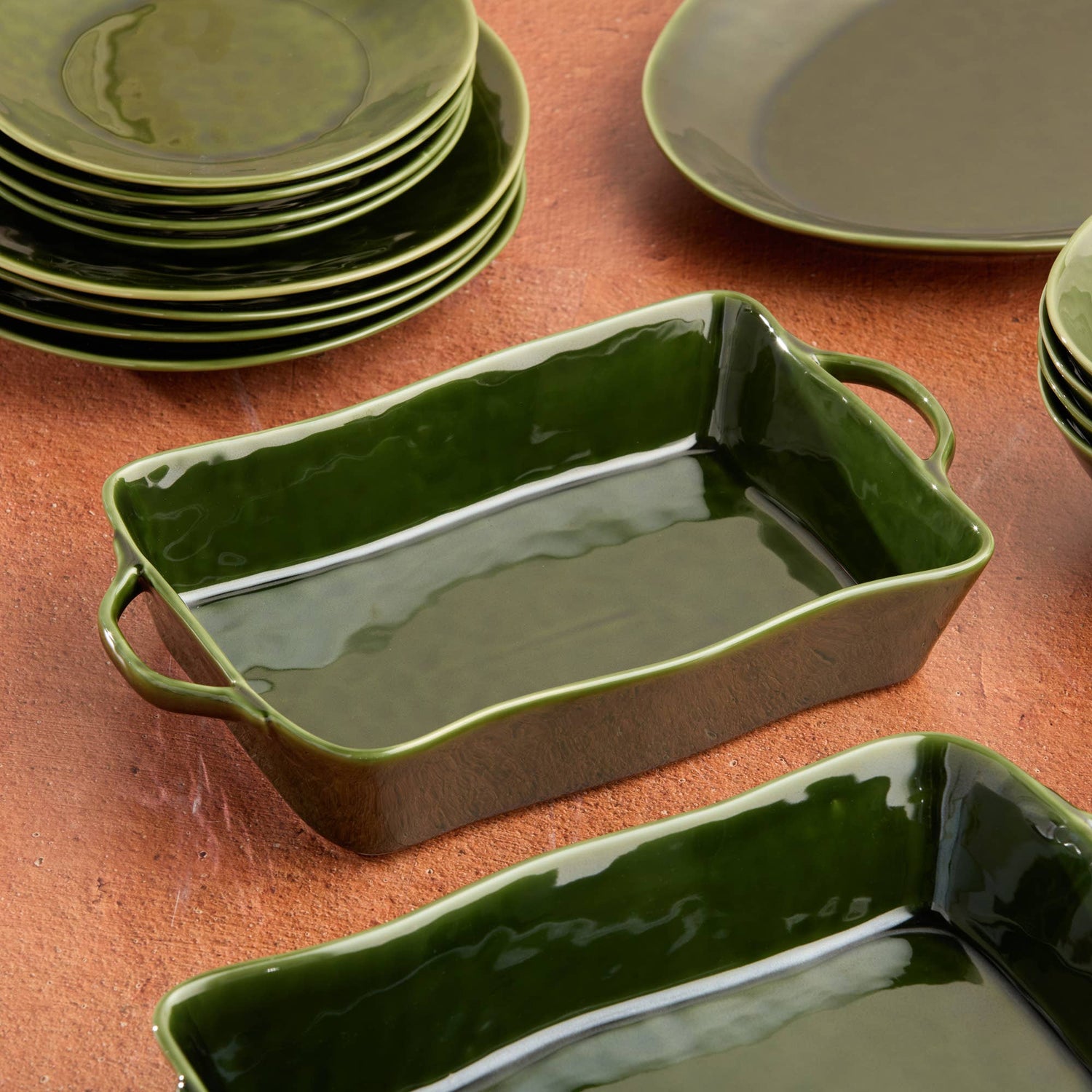 Harvest Fields Medium Rectangular Baker 14x 8.75x2.75in