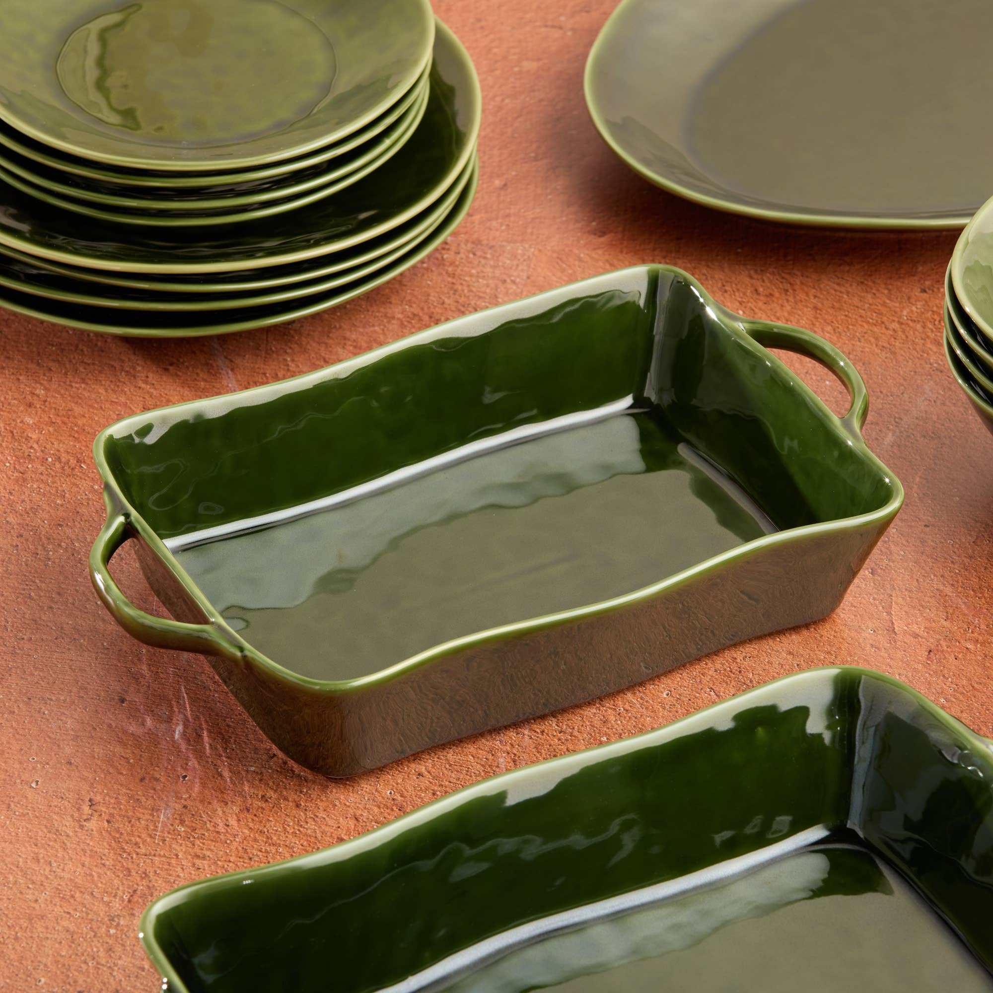 Harvest Fields Medium Rectangular Baker 14x 8.75x2.75in