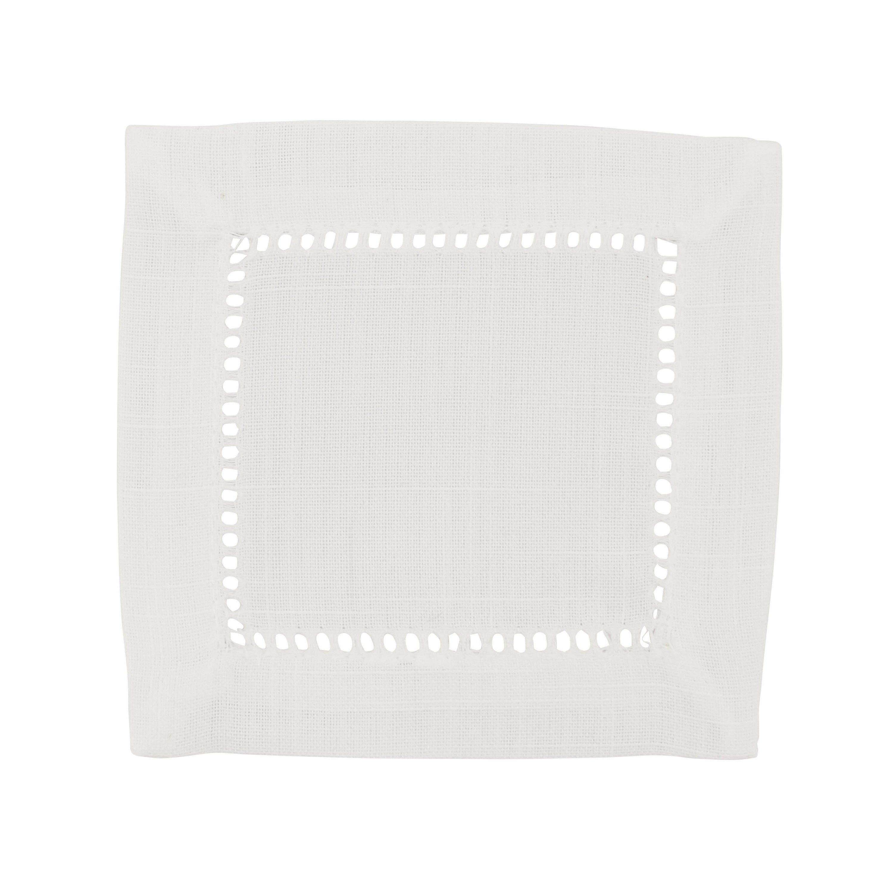 Cocktail Napkin With Hemstitch Border - Salt &amp; Creek