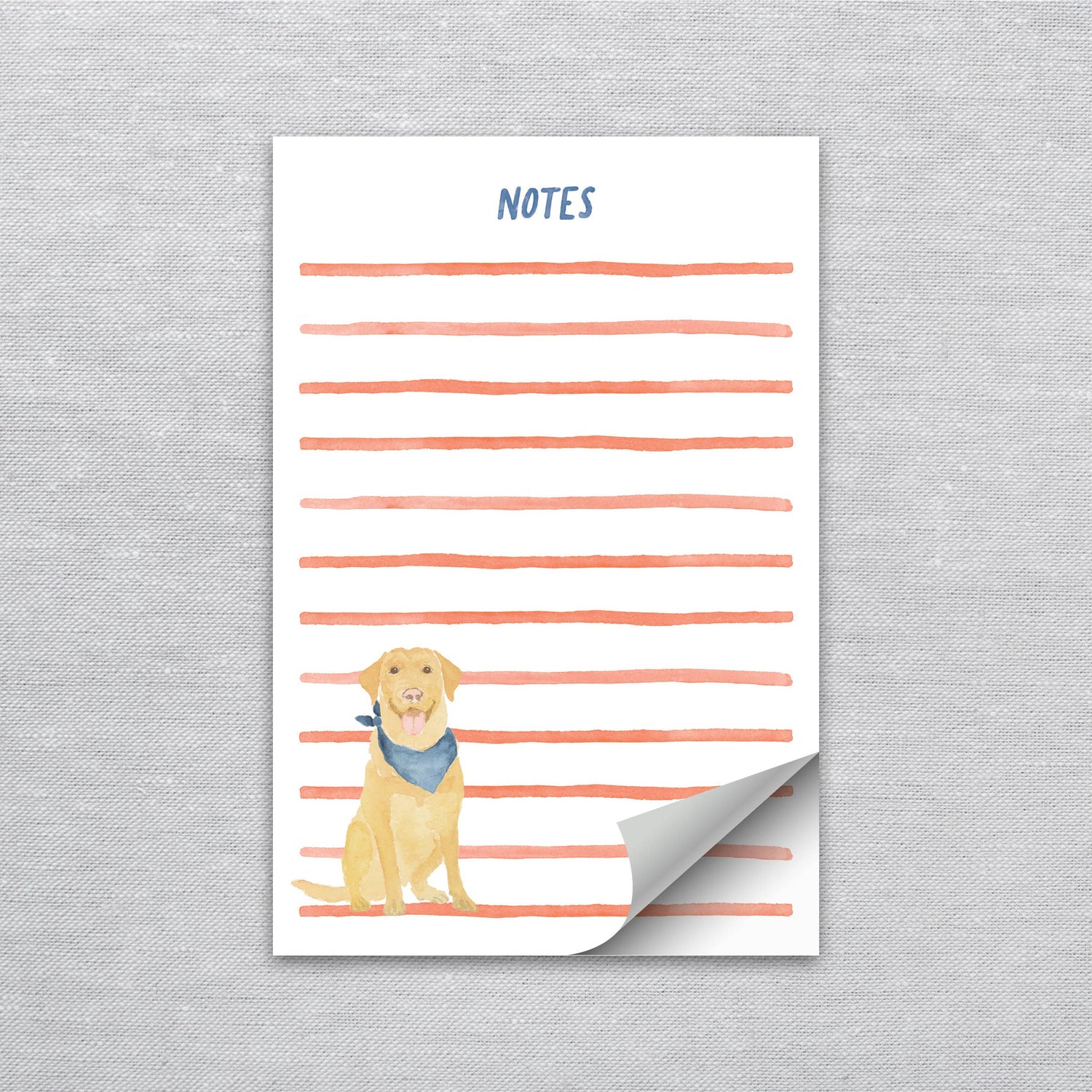 Americana Dog Notepad | Yellow Lab Notepad | Dog Notepad