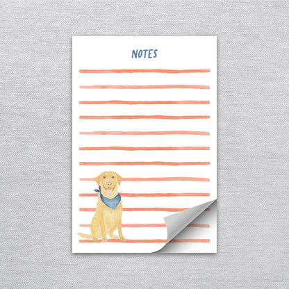Americana Dog Notepad | Yellow Lab Notepad | Dog Notepad