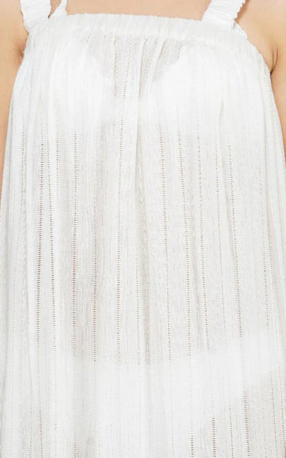 Sweet Summer Silver Stripe Maxi Dress