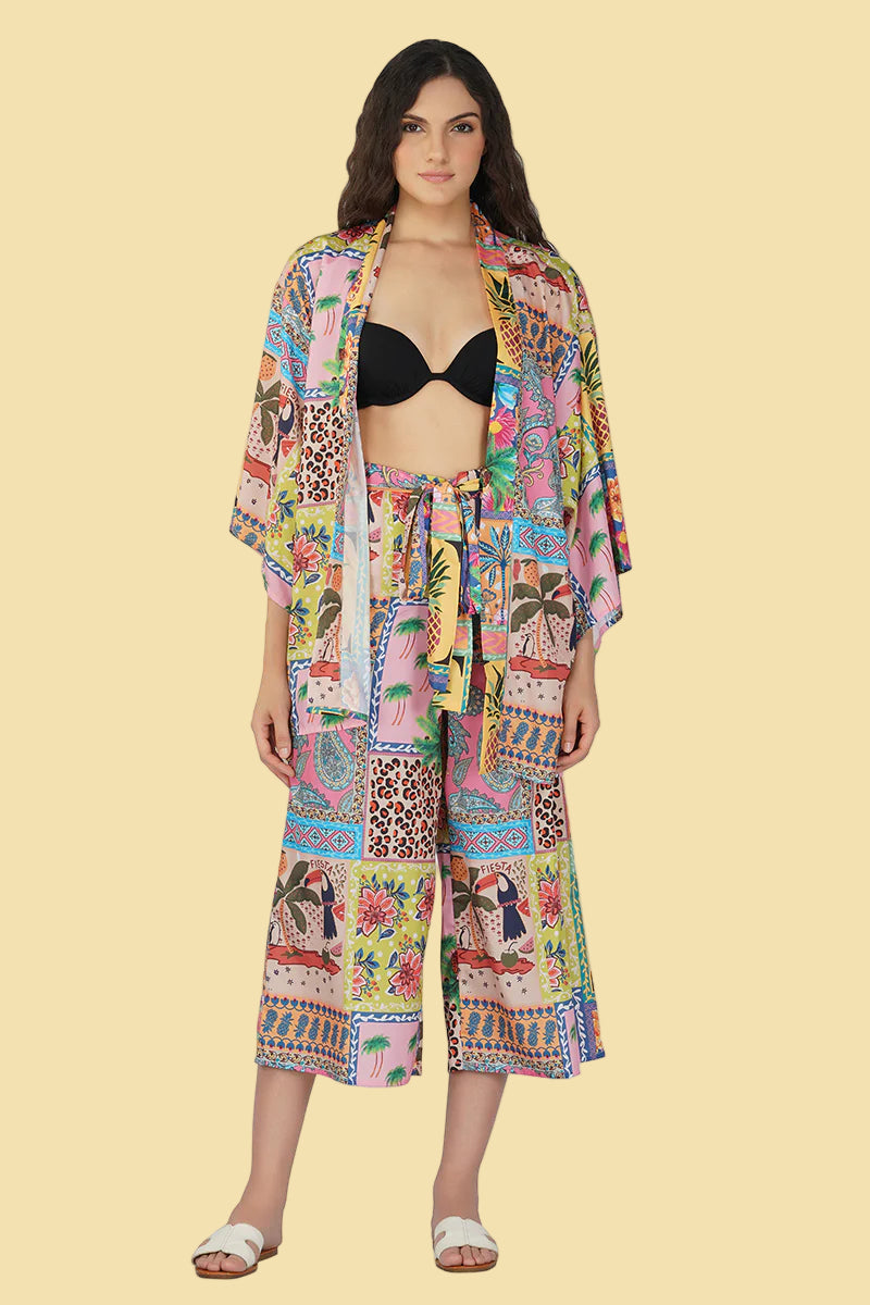 Macaw Pineapple Button Up Pants