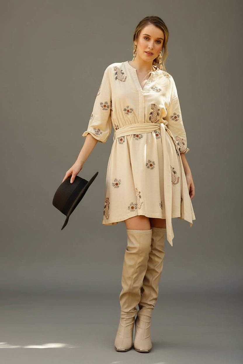 Tiger Floret Embroidered Dress - Salt &amp; Creek