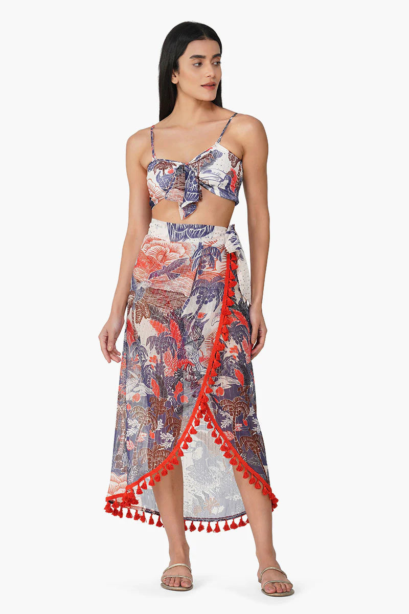 Taste of Blue Tropics Sarong