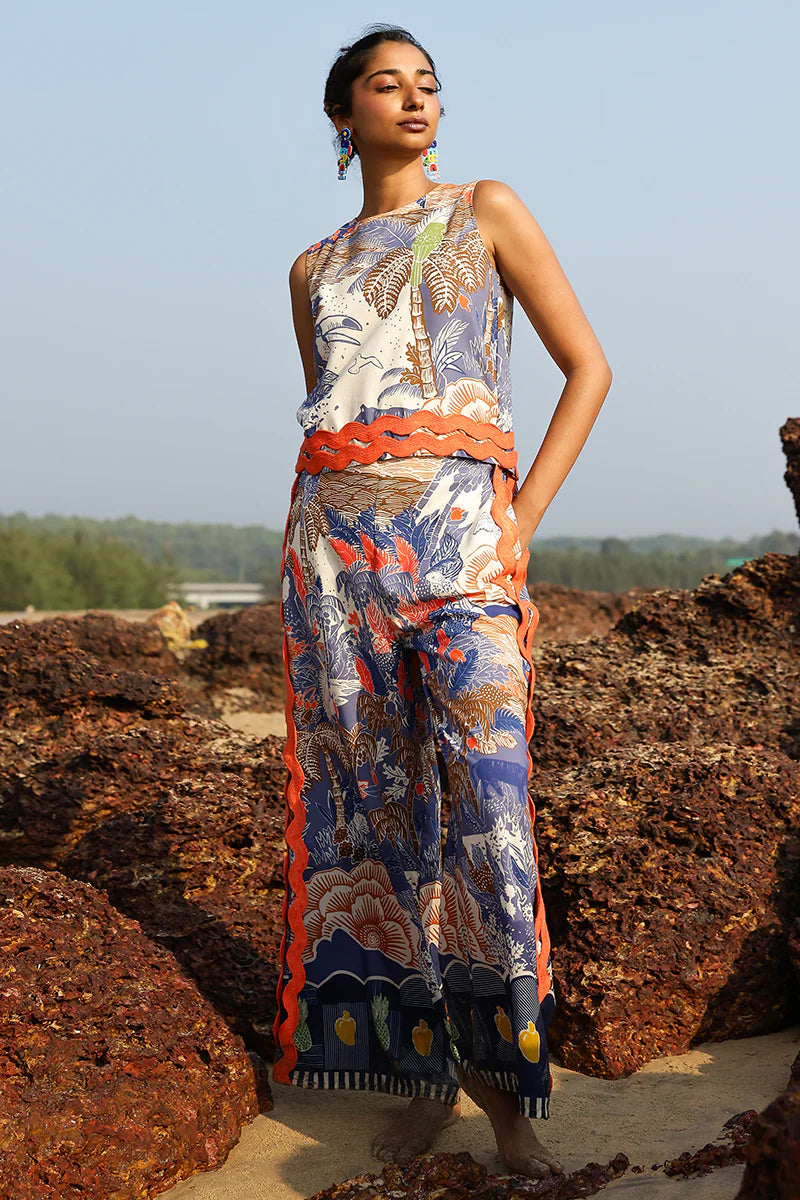 Taste of Blue Tropics Crop Top