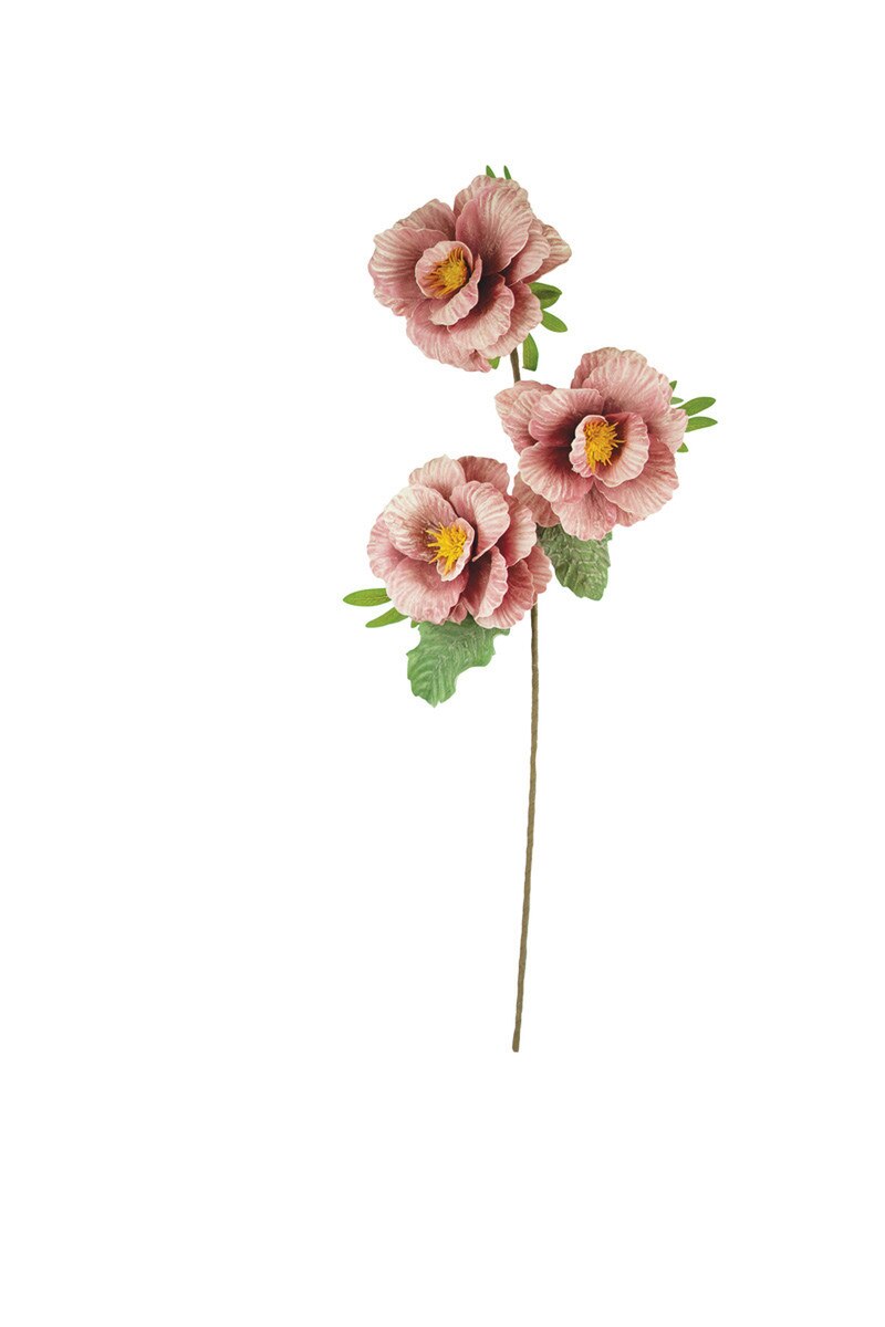 Pink Poppy Artificial Stem