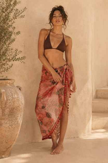 Coral Blossom Sarong