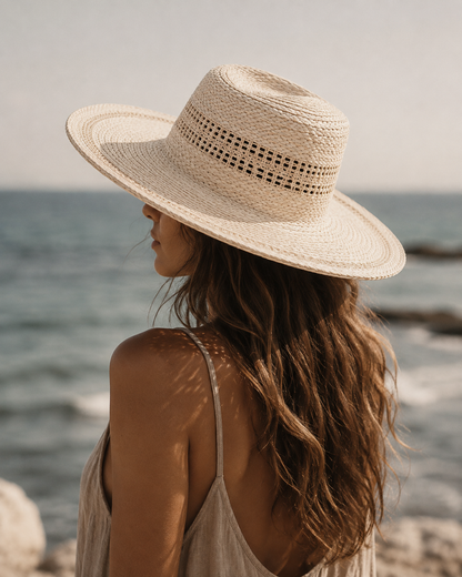 Boho Flat Brim Straw Hat