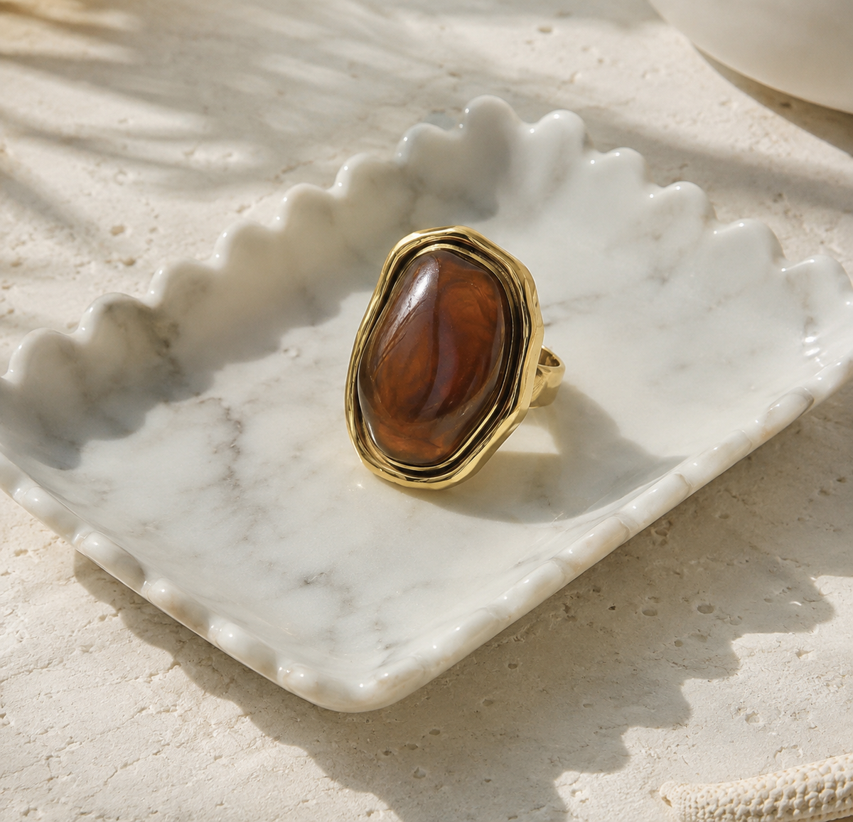 Brown Tortoise Cocktail Ring - Salt &amp; Creek