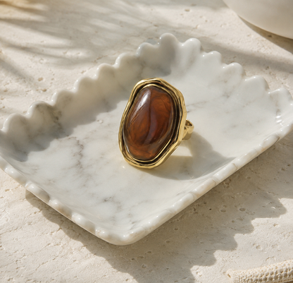 Brown Tortoise Cocktail Ring - Salt &amp; Creek