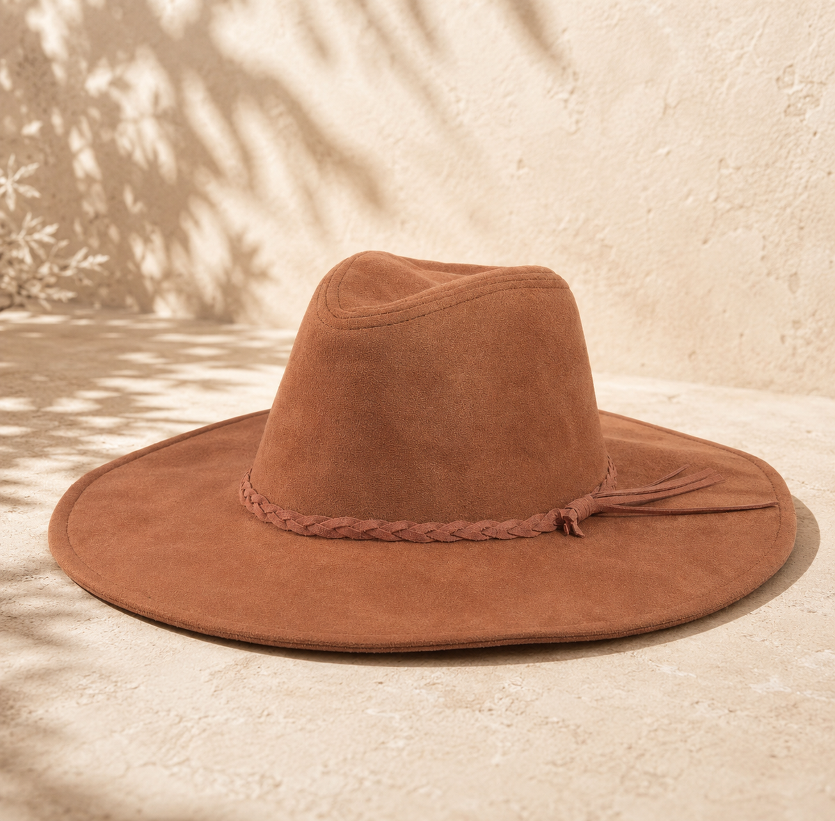Wide Brim Braided Tassel Fedora Hat - Salt &amp; Creek