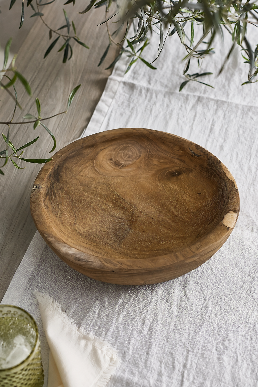 Natural Teak 8" Round Plate - Salt &amp; Creek