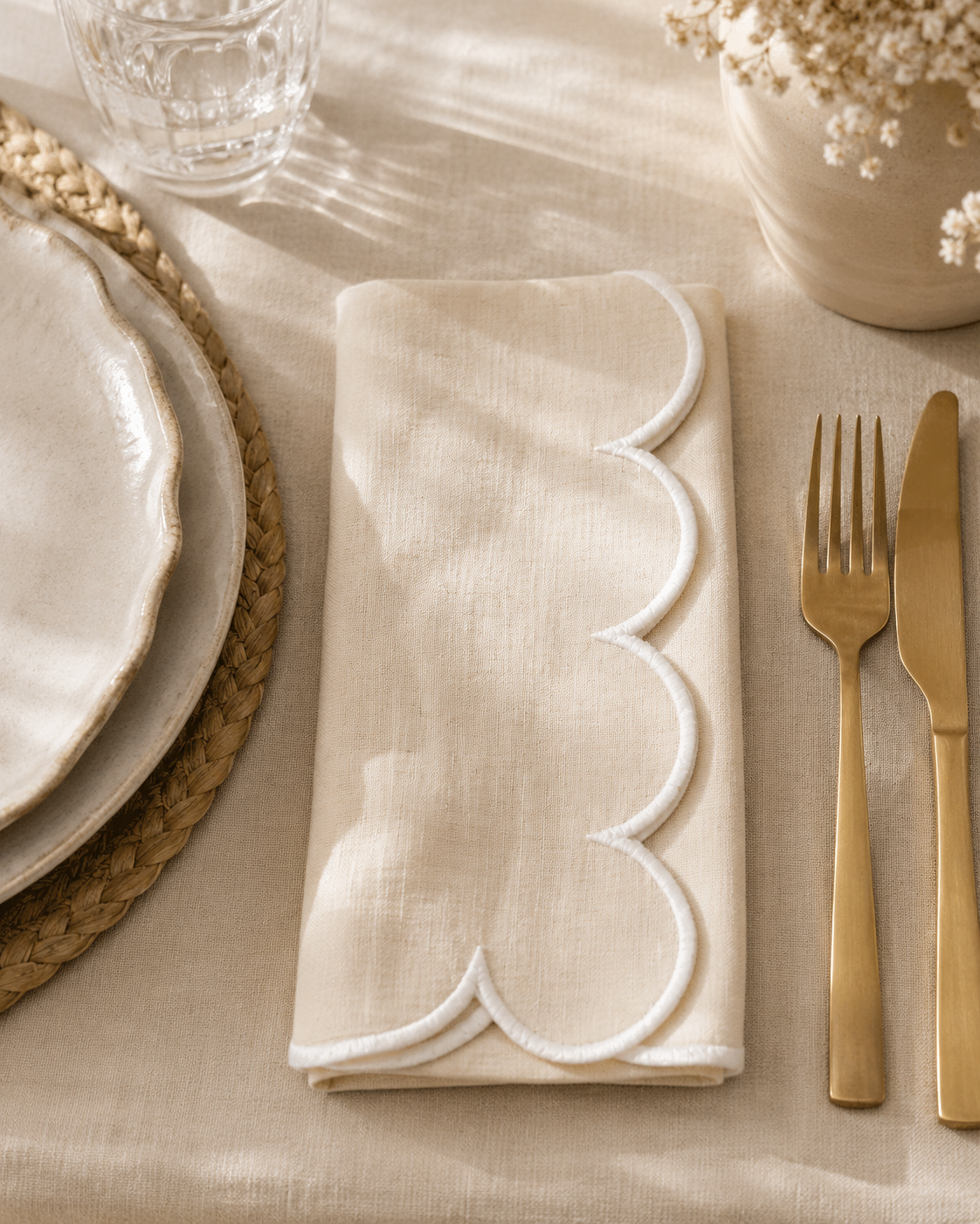 Scalloped Hem Napkin - Salt &amp; Creek