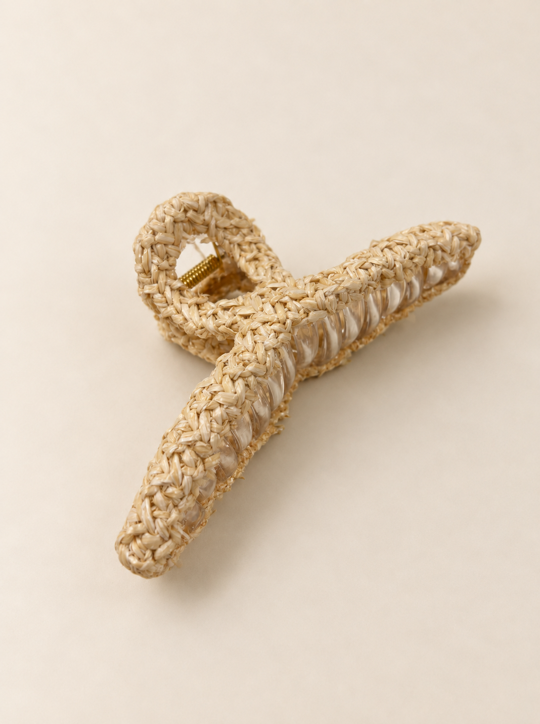 Rattan Wrapped Hair Clip